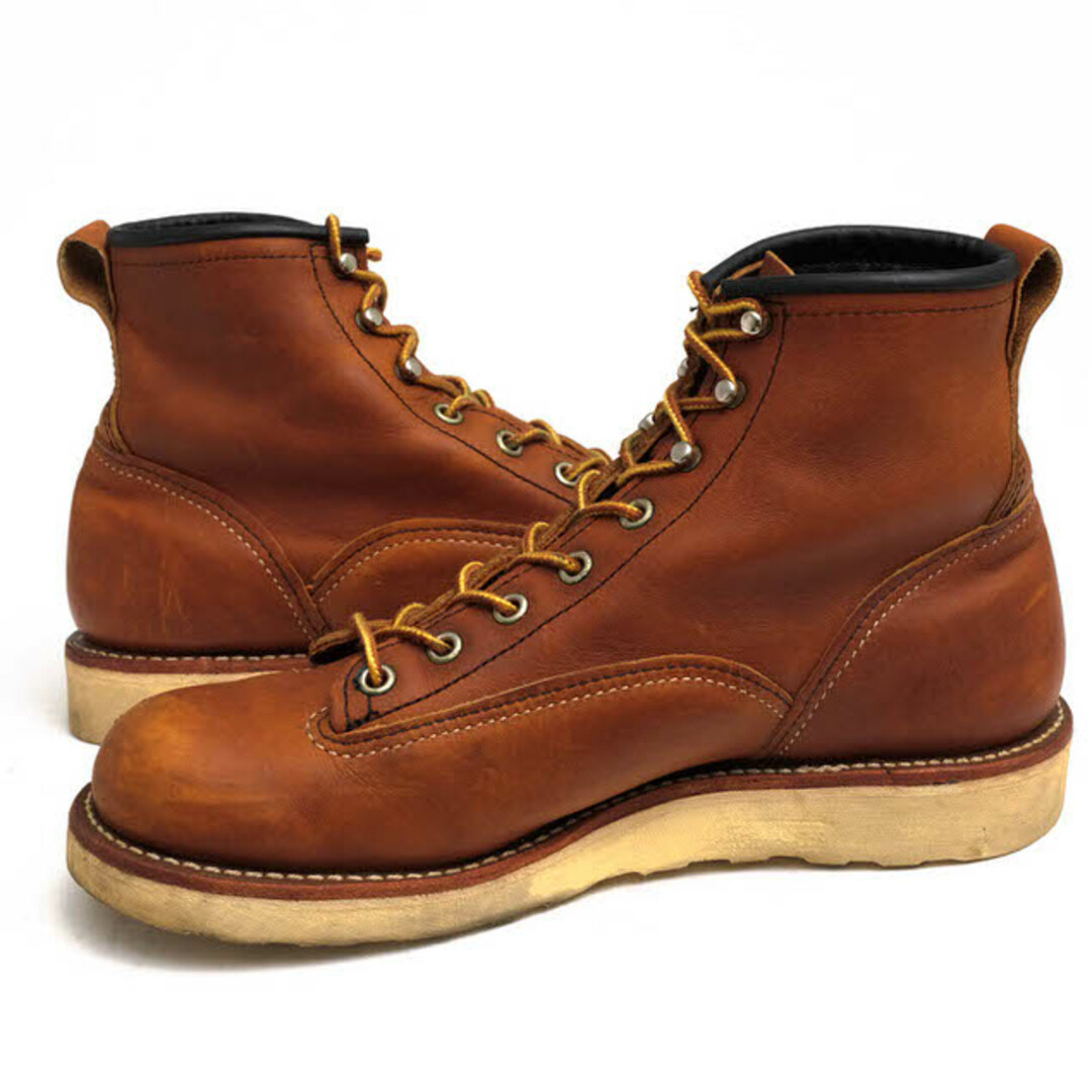 REDWING(レッドウィング)のレッドウィング／RED WING ワークブーツ シューズ 靴 メンズ 男性 男性用レザー 革 本革 ブラウン 茶  2904 6'LINEMAN BOOTS ラインマン トラクション トレッド ソール  プレーントゥ グッドイヤーウェルト製法 メンズの靴/シューズ(ブーツ)の商品写真