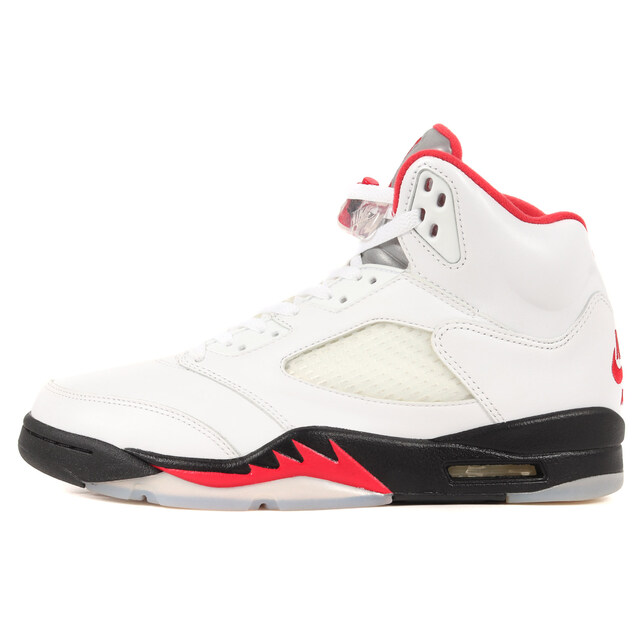 NIKE ナイキ AIR JORDAN 5 RETRO FIRE RED 2020年製 DA1911-102 エアジョーダン 5 レトロ ホワイト ファイアレッド 白 赤 サイズ：US8.5 26.5cm スニーカー 【メンズ】【美品】スニーカー