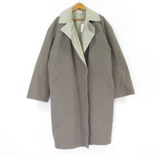 マックスマーラ(Max Mara)の美品 MAXMARA マックスマーラ リバーシブルコート ポリエステル、コットン 白タグ ジャケット レディース AC1021A39 (ロングコート)