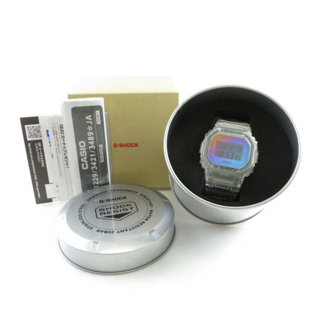 美品 CASIO カシオ G-Shock DW-5600SRS-7JF 腕時計 クリア ウォッチ レディース AM3765C