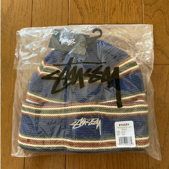 STUSSY ステューシー ビーニー ニット帽 ボーダー - ニット帽/ビーニー