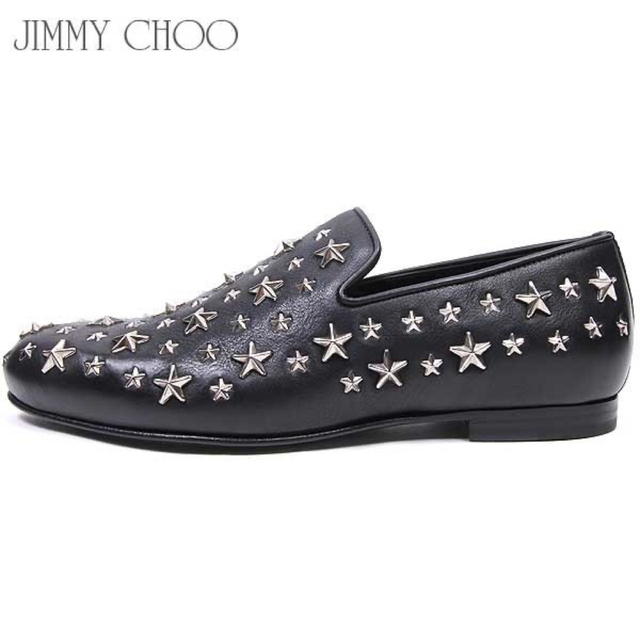 ジミーチュウ JIMMY CHOO スタッズ ローファー 革靴 スリッポン 最も