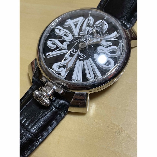 ガガミラノN.2551 機械式（ガラス割れ）ジャンク - 腕時計(アナログ)