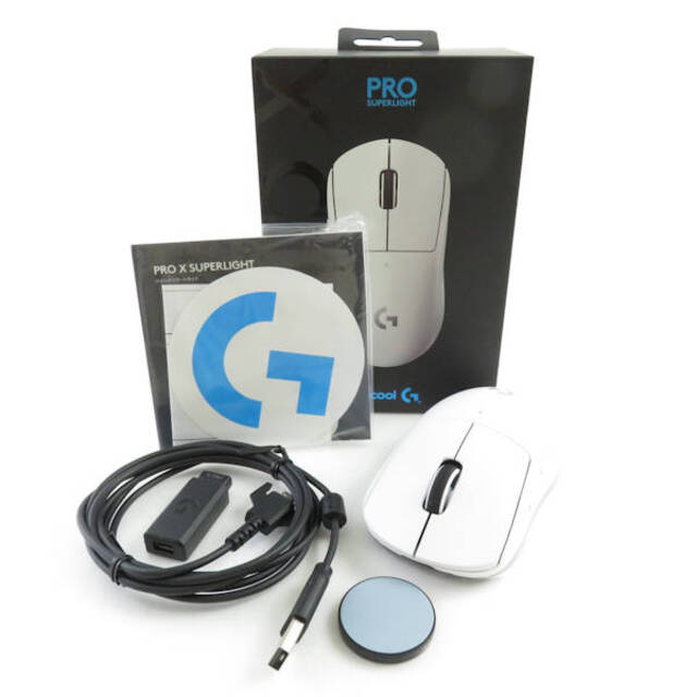 美品 logicool G ロジクール G PRO X SUPERLIGHT (G-PPD-003WL-WH) ゲーミングマウス ホワイト系 FPS PC eスポーツ 左右対称 ゲーム HY279C | フリマアプリ ラクマ