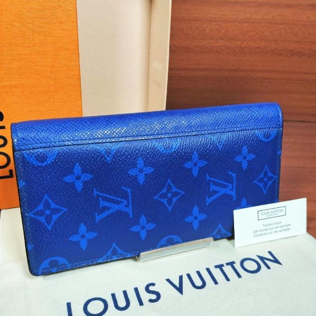 注文割引 VUITTON LOUIS - 長財布 ブルー タイガラマ ブラザ