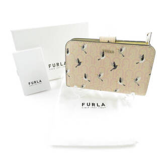 フルラ(Furla)の美品 FURLA フルラ バビロンM (PCX9UNO) ジップアラウンド ウォレット ピンク系 二つ折り財布 レディース AY3022C (財布)