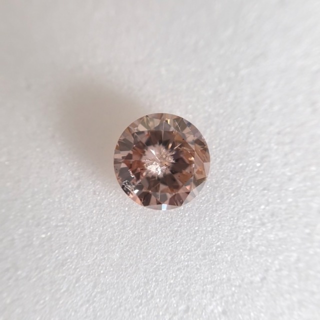 0.580ct ピンクダイヤFANCY BROWNISH ORANGY PINK天然ピンクダイヤモンド