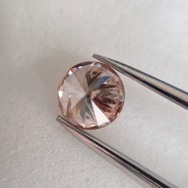 0.580ct ピンクダイヤFANCY BROWNISH ORANGY PINK天然ピンクダイヤモンド