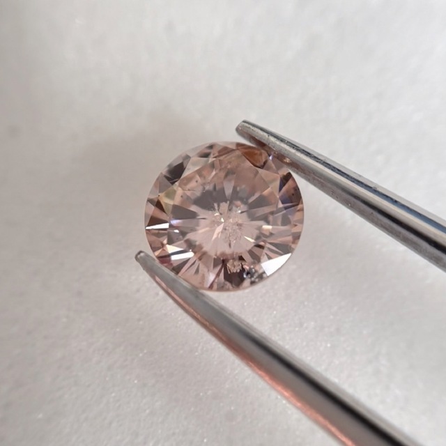 0.580ct ピンクダイヤFANCY BROWNISH ORANGY PINK天然ピンクダイヤモンド