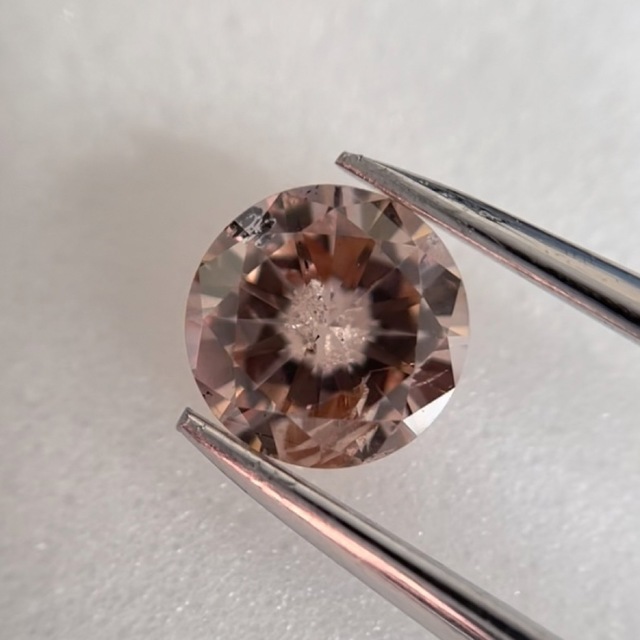 0.580ct ピンクダイヤFANCY BROWNISH ORANGY PINK天然ピンクダイヤモンド