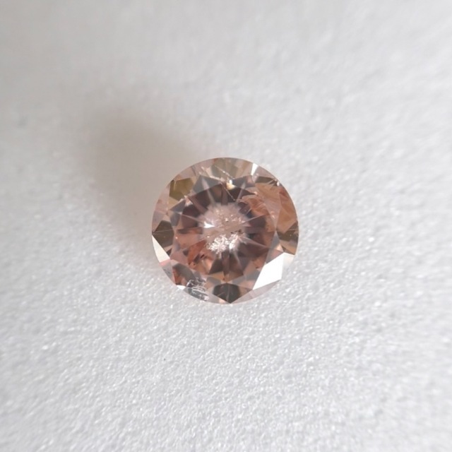 0.580ct ピンクダイヤFANCY BROWNISH ORANGY PINK