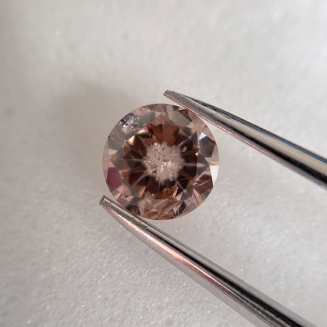 0.580ct ピンクダイヤFANCY BROWNISH ORANGY PINK天然ピンクダイヤモンド