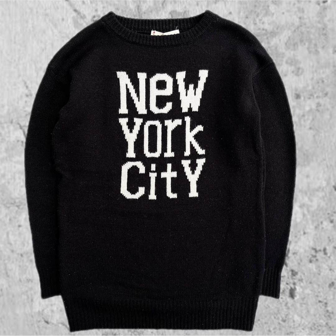 VINTAGE(ヴィンテージ)のVINTAGE ビンテージ "NewYorkCity" ニット ロゴ セーター メンズのトップス(ニット/セーター)の商品写真