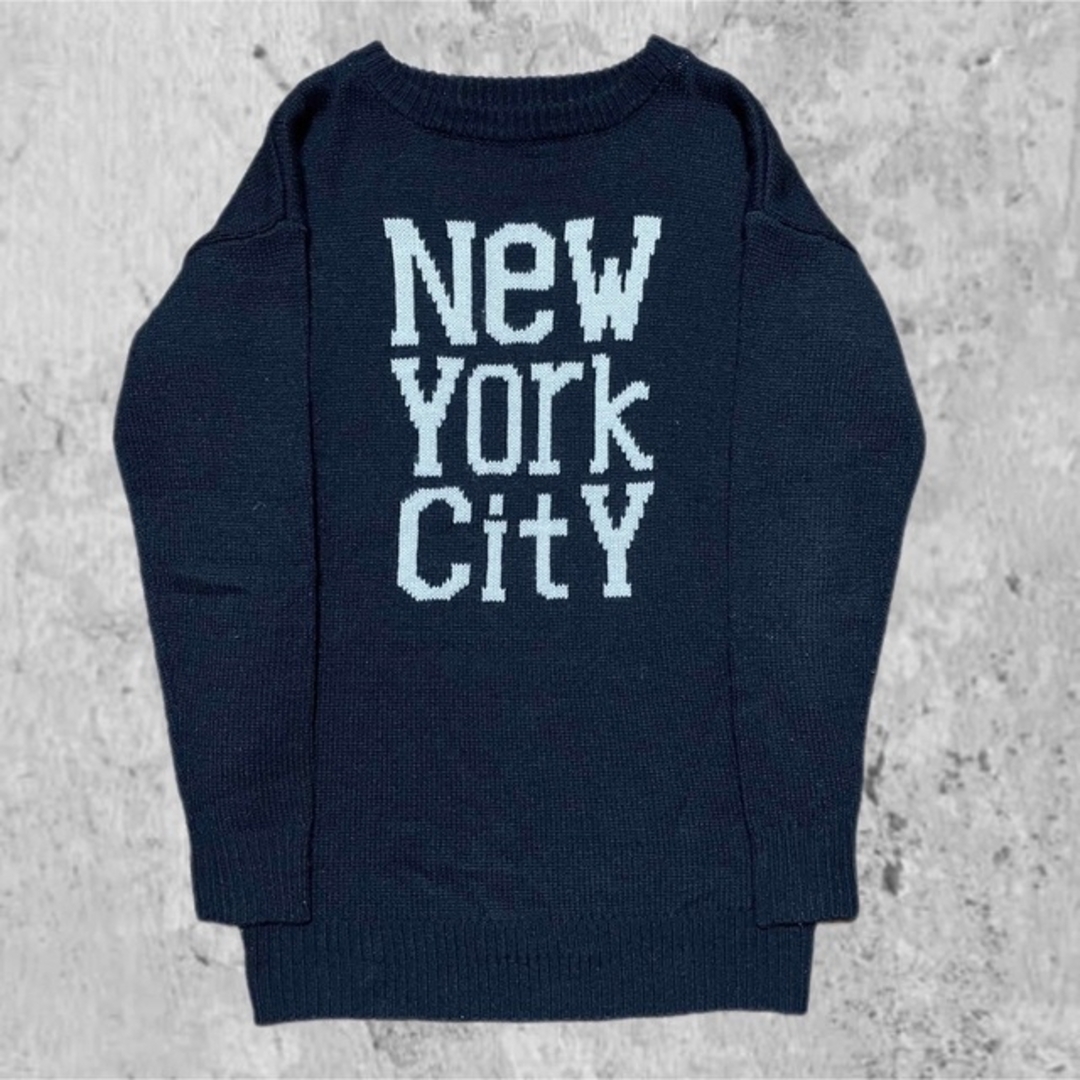 VINTAGE(ヴィンテージ)のVINTAGE ビンテージ "NewYorkCity" ニット ロゴ セーター メンズのトップス(ニット/セーター)の商品写真