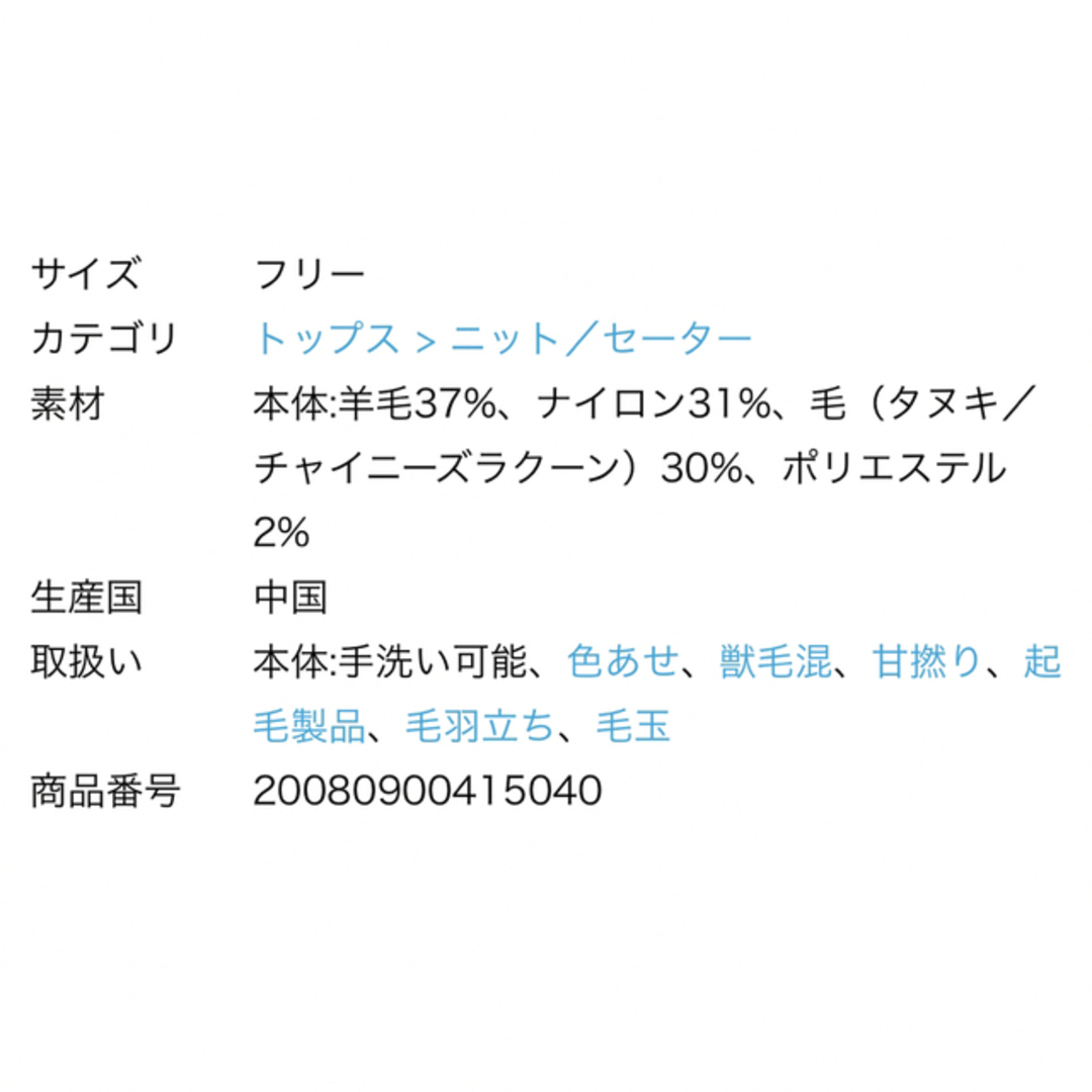 IENA(イエナ)の【花さま専用】新品 : IENA ラクーン畔Vネックプルオーバー レディースのトップス(ニット/セーター)の商品写真