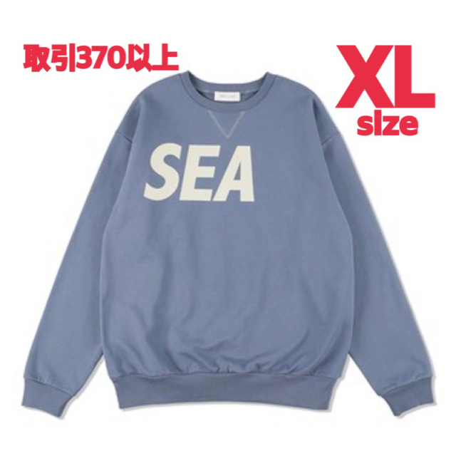 WIND AND SEA Crew neck B_Blue_Cream XLスウェット