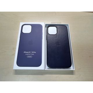 アップル(Apple)の★Used★iPhone 12/12 Pro★レザーケース ディープバイオレット(モバイルケース/カバー)