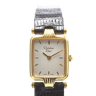 ディオール(Dior)の美品 ディオール 腕時計 クオーツ シルバー文字盤 ステンレススチール レディース Dior 【1-0083659】(腕時計)