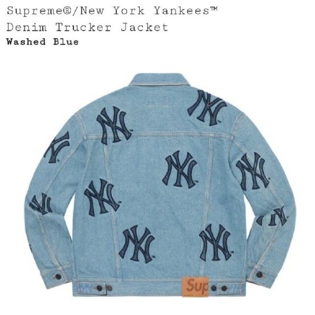 Supreme(シュプリーム)のSupreme×Yankees☆Denim Trucker Jacket デニム メンズのジャケット/アウター(Gジャン/デニムジャケット)の商品写真