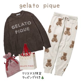 ジェラートピケ(gelato pique)のジェラートピケ❤︎ベビモコロゴプルオーバー&ベアジャガードロングパンツ(ルームウェア)