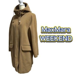 ウィークエンドマックスマーラ(Weekend Max Mara)の⭐美品⭐ウィークエンドマックスマーラ　ウール100％　ジップ　コート　アウターM(ガウンコート)