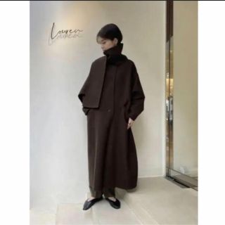 トゥデイフル(TODAYFUL)のlouren doubleface muffler woolcoat(ロングコート)