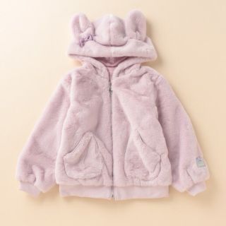 メゾピアノ 動物 うさ耳 フェイクファー ブルゾン ジャケット 130 うさみみ