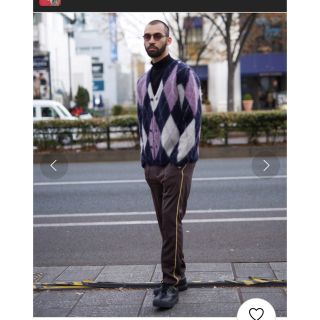 【完売品】PUBLIC TOKYO アーガイル柄 モヘア カーディガン 春冬服