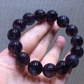 ⭐︎【高級】フラワー パープルルチル スーパーセブン ブレスレット 13.8mm(ブレスレット)