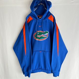 ナイキ スウェットパーカー ビッグロゴ ワニ フーディー Lサイズ ブルー
