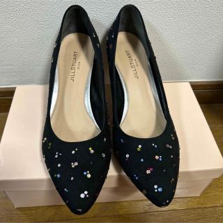 ジルスチュアート(JILLSTUART)のジルスチュアート　ブラック　マルチラインストーン　ハイヒール　パンプス(ハイヒール/パンプス)