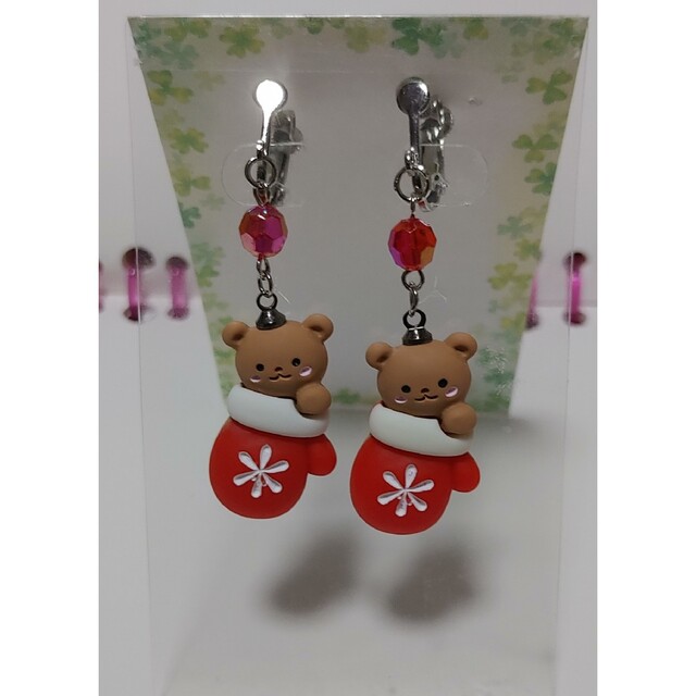 【ハンドメイド】クリスマス イヤリング ハンドメイドのアクセサリー(イヤリング)の商品写真