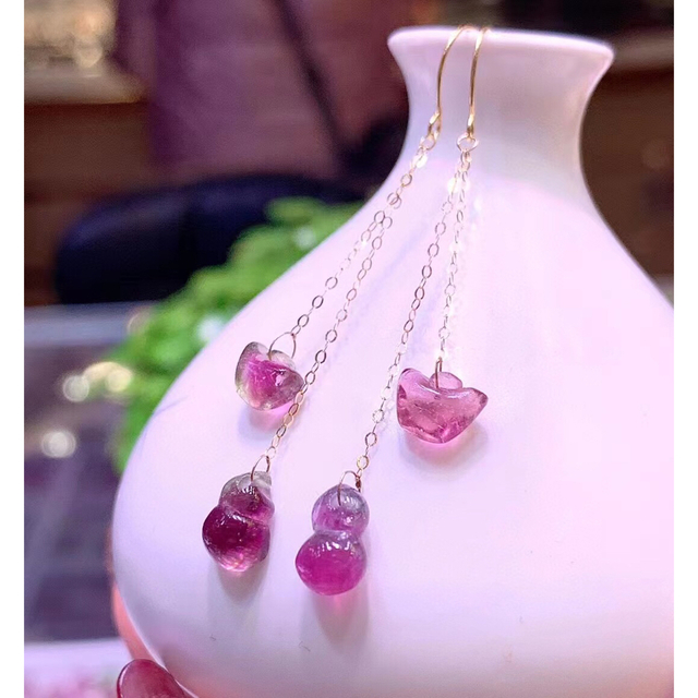 ⭐︎【高級】トルマリン ピアス k18 - ピアス