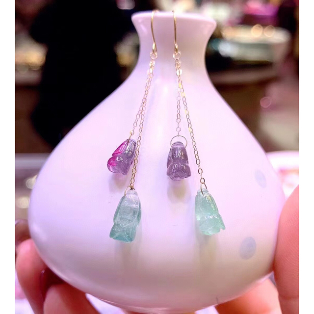 ⭐︎【高級】トルマリン ピアス k18 - ピアス