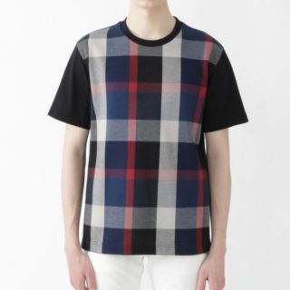 ブラックレーベルクレストブリッジ(BLACK LABEL CRESTBRIDGE)の【新品】ブラックレーベルクレストブリッジ　PチェックTシャツ　バーバリー　黒紺M(Tシャツ/カットソー(半袖/袖なし))