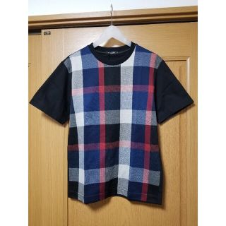 【新品】ブラックレーベルクレストブリッジ　PチェックTシャツ　バーバリー　黒紺M