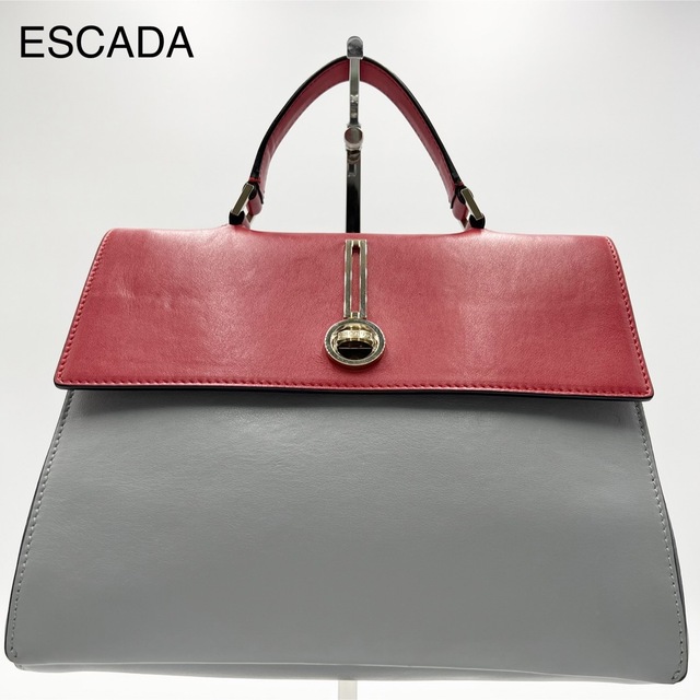 高級❣️極美品】ESCADA エスカーダ ショルダーバッグ ブルーグレー