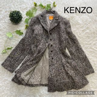 ケンゾー(KENZO)のKENZO CLUB ケンゾー　ウールツイード風Aラインジャケット(テーラードジャケット)