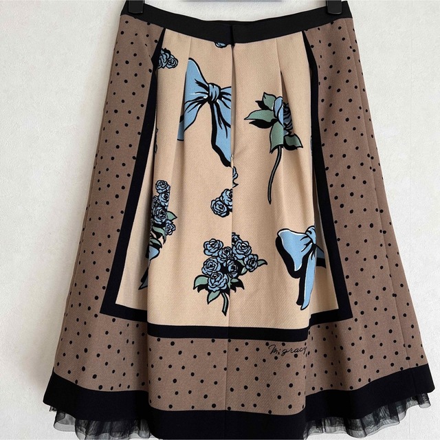 M'S GRACY(エムズグレイシー)のエムズグレイシー  チュール付きスカート レディースのスカート(ひざ丈スカート)の商品写真