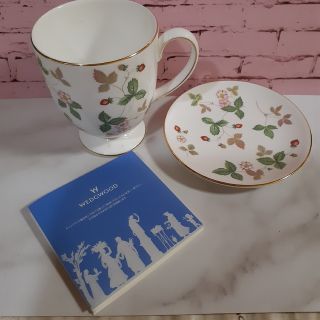 ウェッジウッド(WEDGWOOD)の最終お値下げ⤵即購入OK　ウエジｯウッド　ワイルドストロベリー　カップ&プレート(食器)