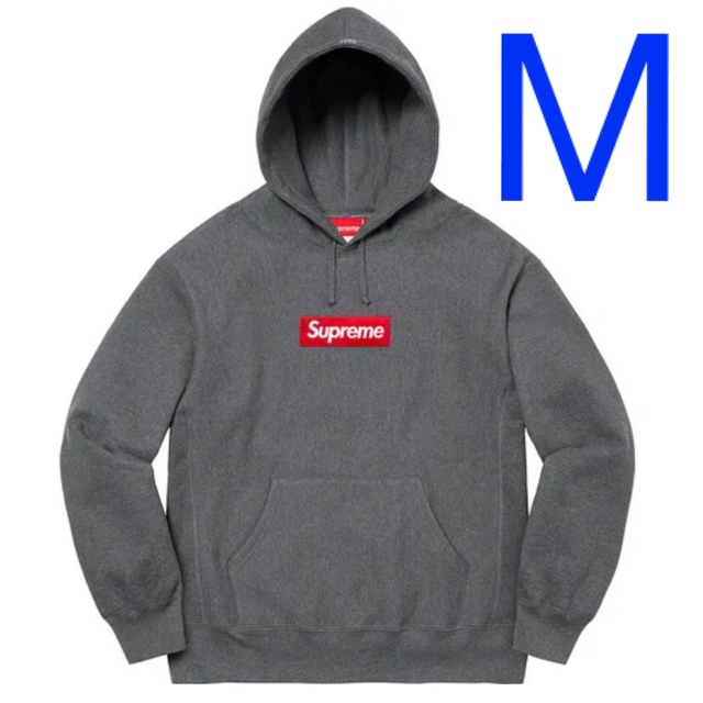 送料込 Mサイズ 21AW Supreme Box Logo パーカー グレートップス