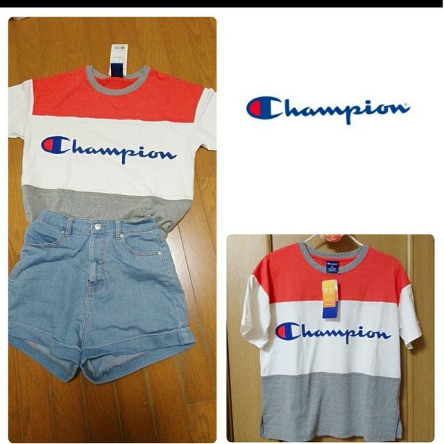 Champion(チャンピオン)の新品♡Champion　Tシャツ3色カラーM　ジムウェアランニングスポーツUV レディースのトップス(Tシャツ(半袖/袖なし))の商品写真