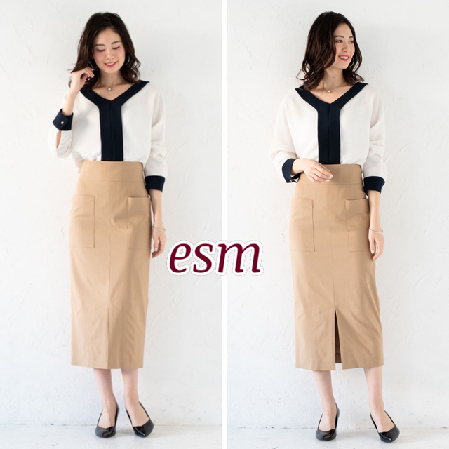 Loungedress - loungedress 配色Vネックブラウスの通販 by esm