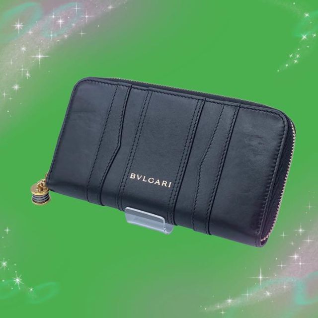 美品》 ブルガリ 長財布 ビーゼロワン B-ZERO1 ブラック-