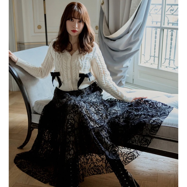 her lip to Rosa Lace Tiered Skirtのサムネイル