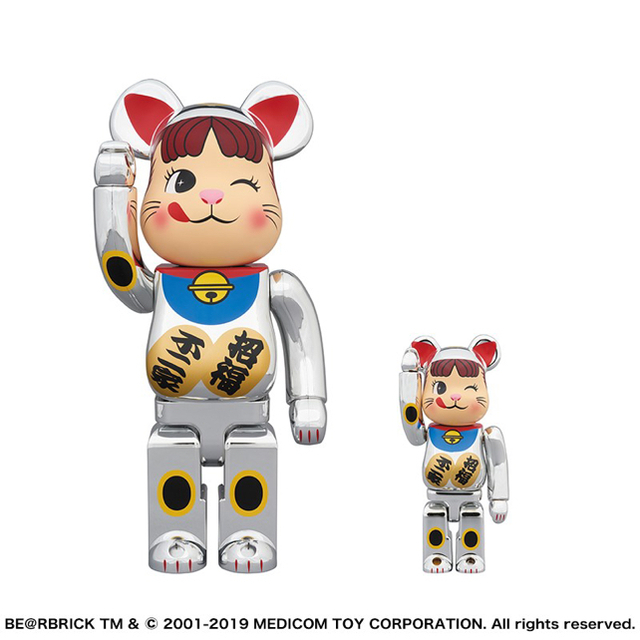 BE@RBRICK(ベアブリック)のBE@RBRICK 招き猫 ペコちゃん 銀メッキ エンタメ/ホビーのフィギュア(その他)の商品写真