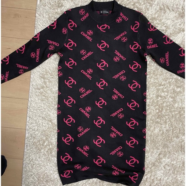 国産品 CHANEL - CHANEL ヴィンテージ ニットワンピース ひざ丈