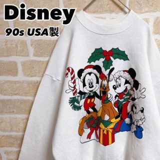 ディズニー(Disney)の90s USA製 Disney ディズニー スウェット トレーナー クリスマス(スウェット)