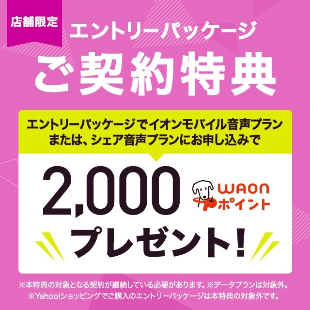 AEON(イオン)のイオンモバイル　エントリーパッケージ スマホ/家電/カメラのスマホ/家電/カメラ その他(その他)の商品写真