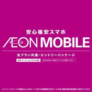 イオン(AEON)のイオンモバイル　エントリーパッケージ(その他)